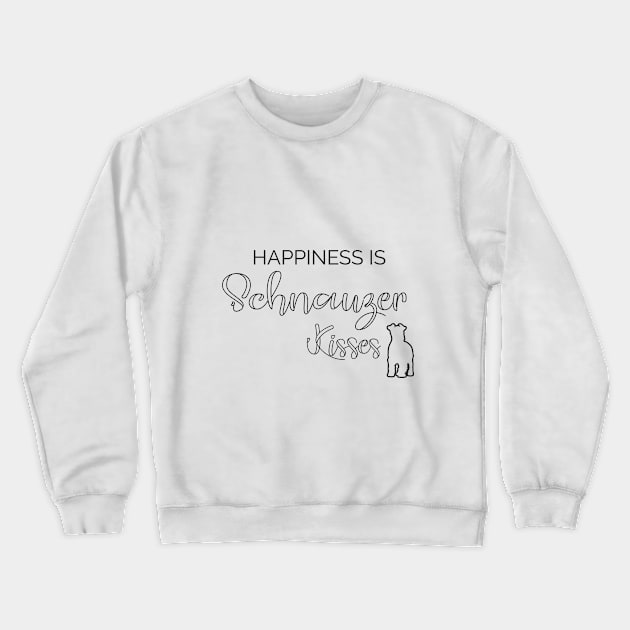 Happiness is Schnauzer Kisses T-Shirt, Schnauzer hoodie, I love Schnauzers Dog, Schnauzer lover gift Crewneck Sweatshirt by Chichid_Clothes